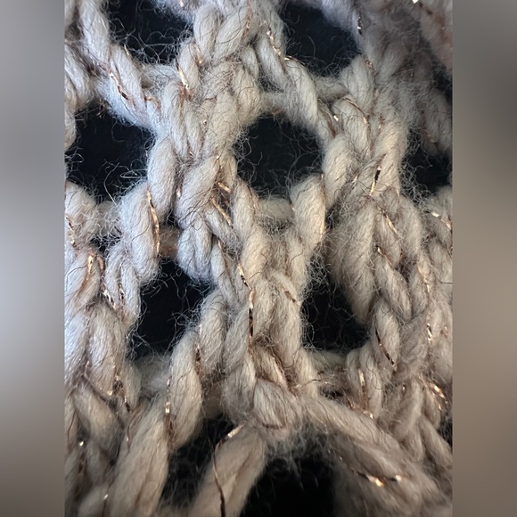 JLo Jennifer Lopez Cowl Neck Sweater | Dusty Rose & Gold Sparkle | Size XL - Picture 8 of 9